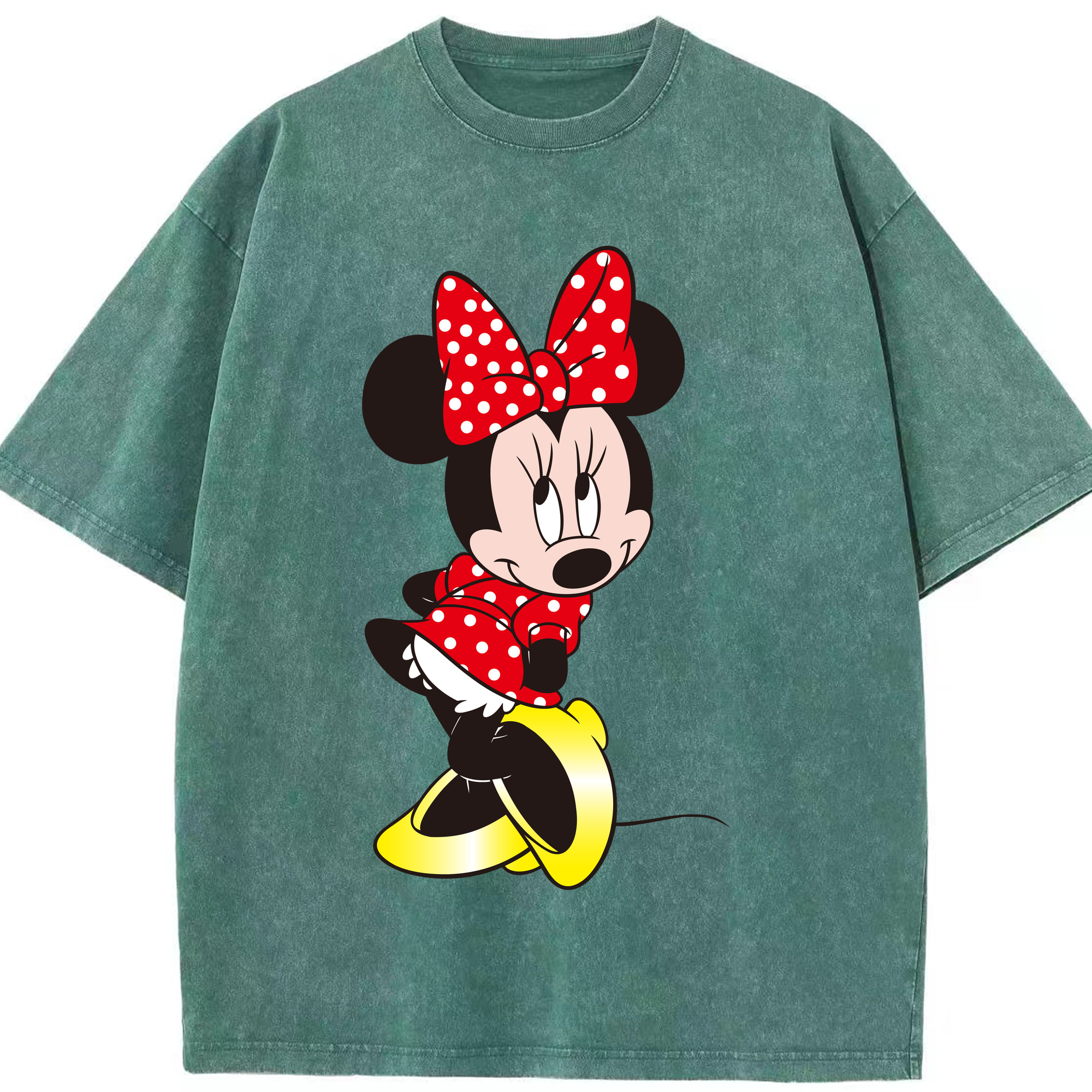 （画像用） ミッキーマウス Mickey Mouse 綿100% ヴィンテージ風 半袖Tシャツ（フロントプリント）